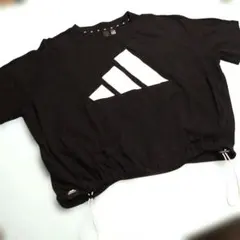 adidas アディダス 半袖 Tシャツ ブラック　ドローコード付きのサムネイル