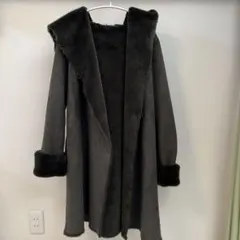 美品　アーバンリサーチロッソ　フェイクムートンコート　カーキ