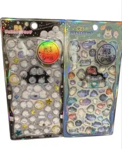 光るジュエルプチドロップシール　ストーン付　うみのなかまたち　シマエナガ