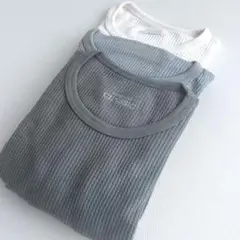 CLASSIC 3枚組ワッフル長袖シャツ肌着95