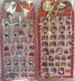 【新品 海外正規品 当日發货】ハローキティ ぷっくり硬質レリーフシール2枚セット