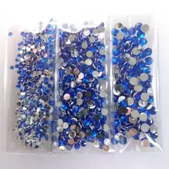 限定★高分子ストーン（ブルー）セット／デコパーツ ネイル デコうちわ