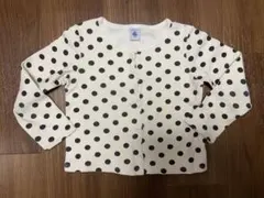 プチバトー　ドットカーディガン　6ans 116cm