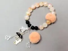 猫好き様専用ブレスレット*白猫オレンジ*ブレスレット*15cm*203