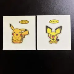 デコキャラシール　53弾　蓄光　ピカチュウ　ピチュー