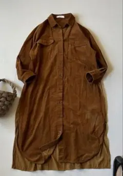 ディスコート Discoat 異素材シャツワンピース