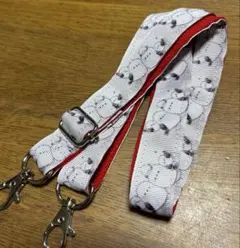 ショルダーストラップ　肩ひも　ハンドメイド　シマエナガ柄