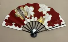 舞扇子 赤黒銀杏 金銀箔 日本舞踊 扇 - メルカリ