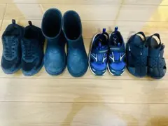 瞬足・NIKEキッズシューズ4足セット スニーカー サンダル 長靴のサムネイル