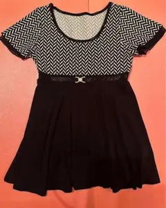 CECIL McBEE 半袖 黒 チュニック