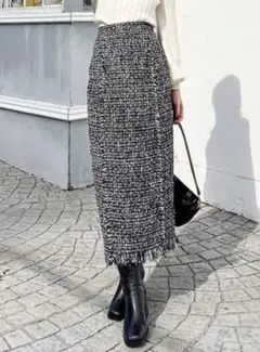 RESEXXY ツイード ロングスカート