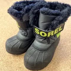 SOREL キッズブーツ ブラック/イエロー　16cm
