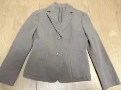 デプレ DES PRESベージュテーラードジャケット シングル 茶蝶貝 ボタン