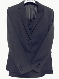 UNIQLO ビジネススーツ スカート上下 M*黒 ブラック ストライプのサムネイル