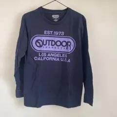 OUTDOOR ロゴプリント 長袖カットソー ネイビーのサムネイル