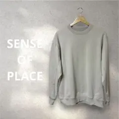 【SENSE OF PLACE】スウェードライク クルーネック スウェット