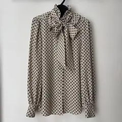 新品　LOULOU WILLOUGHBY デシンドットフリルボウタイブラウスのサムネイル