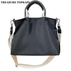 美品 TREASURE TOPKAPI ストライプハンドル 2way ミニトート