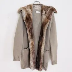 【美品】【S Max Mara マックスマーラ ラビットファー ニットコートSのサムネイル