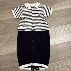 COMME CA ISM セーラー襟 ロンパース ボーダー