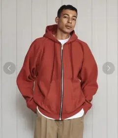 H BEAUTY&YOUTH ＜H＞HEAVY SWEAT ZIP HOODIE