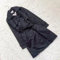 《H&M》 (EUR 38) フリルトレンチコート 大人ガーリー シンプル 無地
