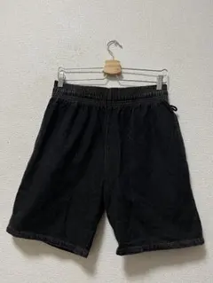 クックマン　イージーシェフデニムハーフパンツ　/M　インディゴ　リジット　バギー