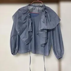 ジャスグリッティー　フリル七分袖ブラウス