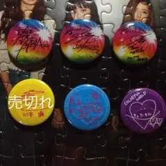 EXILE E-girls サイン缶バッチ 各333円