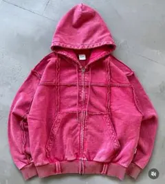 美品】that's Life ダブルジップパーカー 赤Mサイズ - メルカリ