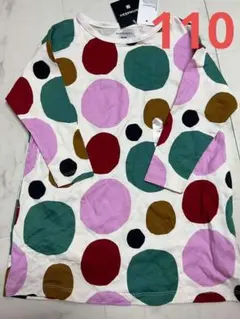 ユニクロ マリメッコ キッズ ワンピース 新品 チュニック 110 ドット　韓国