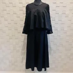 タグ付 VIERGE 胸元フリル　ミモレ　ドレス　大きいサイズ　XXL