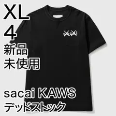 sacai × KAWS コラボ ロンT レイヤード サイズ3 ブラック - メルカリ