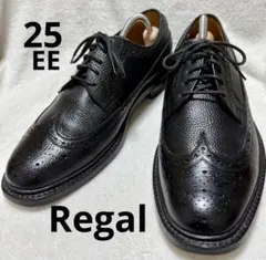 リーガルRegal 本革レザー　ウィングチップ　メダリオン　ビジネスシューズ