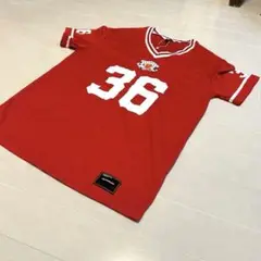 アメリカンフットボール風 シャツ 背番号36 レッド Sサイズ（だいぶ大きめ）