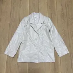 MOUSSY マウジーフェイクレザー テーラードジャケット ホワイト
