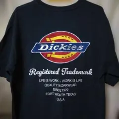 Dickies Tシャツ ブラック　バック 刺繍ロゴ Mサイズのサムネイル