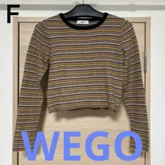 WEGO ストライプ クロップドニット 長袖
