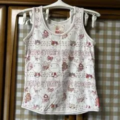『激安』処分価格品。豚さん　サイズ2 総柄　激かわ　豚と蝶プリント タンクトップのサムネイル
