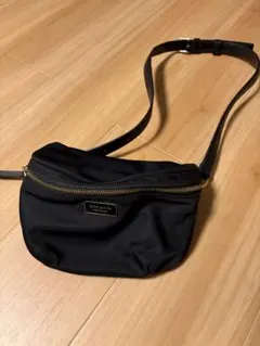 kate spade ブラックナイロンショルダーバッグ