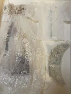 B：フランスアンティーク　布花花冠　コミュニオン　初聖体　オモニエール　ボックス B：フランスアンティーク 布花花冠 コミュニオン 初聖体 オモニエール