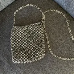 MOUSSY シルバーメッシュチェーンバッグ