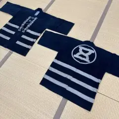藍染　布団側　風呂敷　浴衣　半纏　柿渋染　古布リメイク　ハンドメイド 藍染 布団側 風呂敷 浴衣 半纏 柿渋染 古布リメイク ハンドメイド