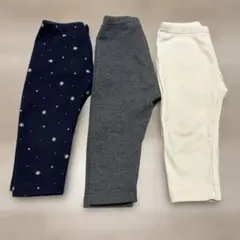 ユニクロ フリースレギンス 80 3点セット