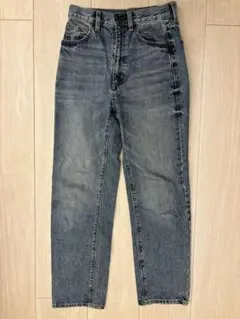 【美品】GU ジーユー　ハイウエストストレートジーンズ　Sサイズ