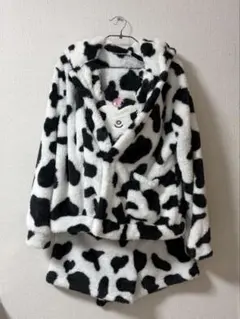 ルームウェア サンリオ クロミ 牛柄ショートパンツセット 牛柄ふわふわブラジャー