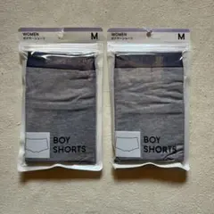 woman グレー ボクサーショーツ Mサイズ 2枚セット