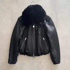 ディーゼル　2way ファー　シングル　羊革　ラムレザー　ライダースジャケット ディーゼル 2way ファー シングル 羊革 ラムレザー ライダース