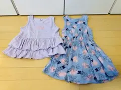 ANAP キッズ ノースリーブ ディズニー ワンピース 2点セット 110cmのサムネイル