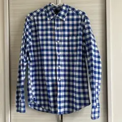 Gap スリムフィット 長袖シャツ 青と白チェックのサムネイル